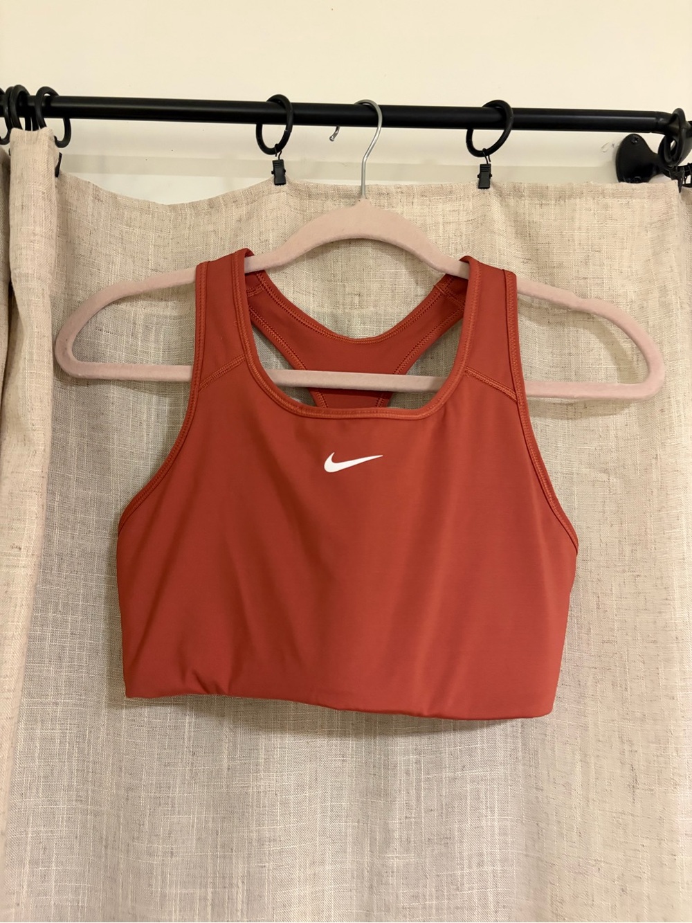 Nike Women's Rust Orange High-Impact Racerback Sports Bra